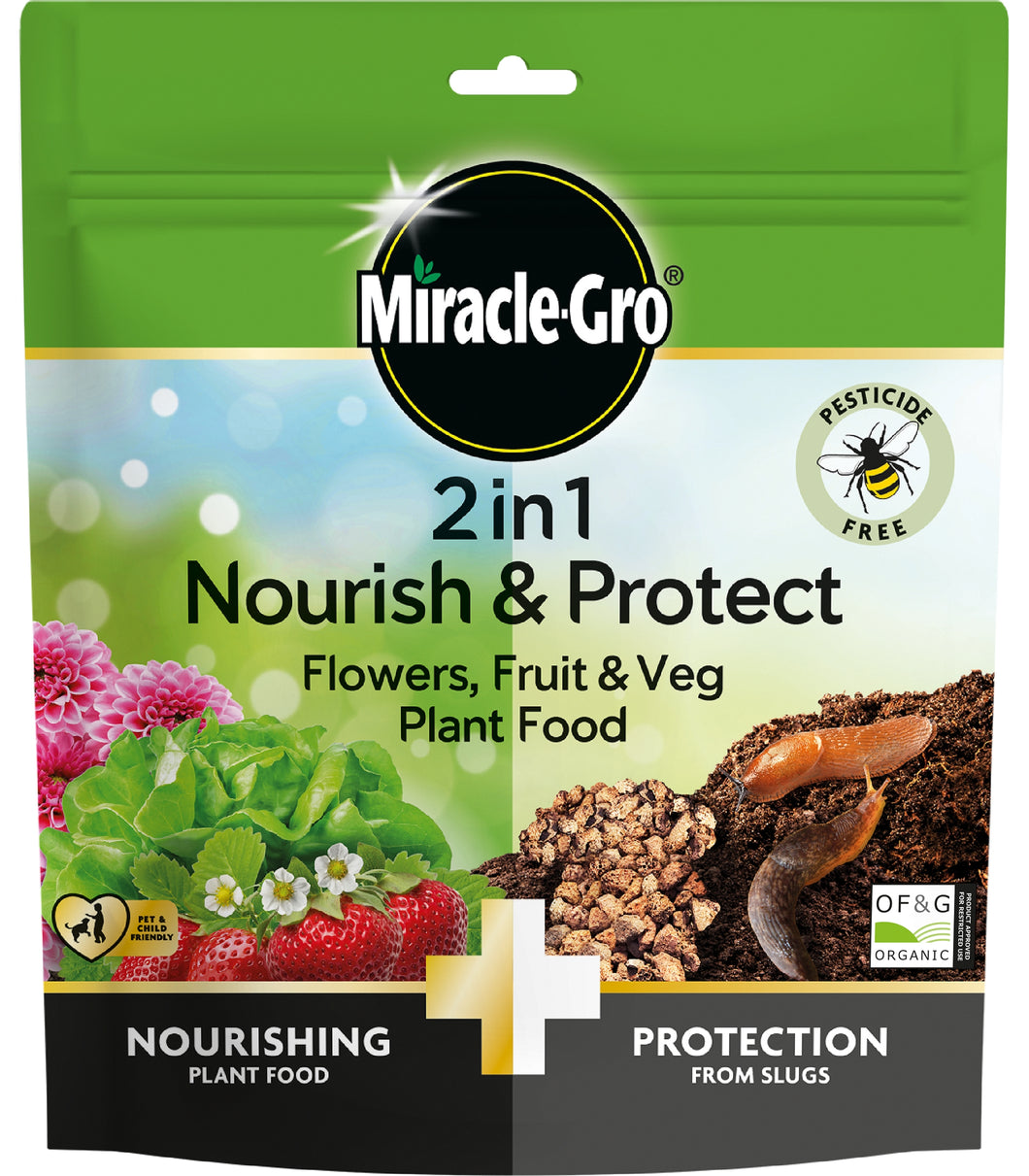 MIRACLE-GRO® 2 IN 1 NOURISH & PROTECT FLOWERS, FRUIT & VEG PLANT FOOD