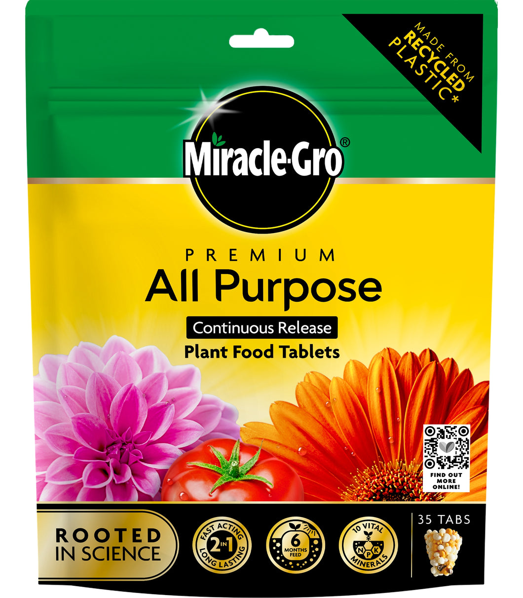 MIRACLE-GRO® PREMIUM ALL PURPOSE CONTINUOUS RELEASE PLANT FOOD TABLETS